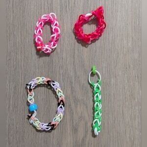 Colorful Kids Loom Band Accessories Set - Handmade By My 7 Year Old